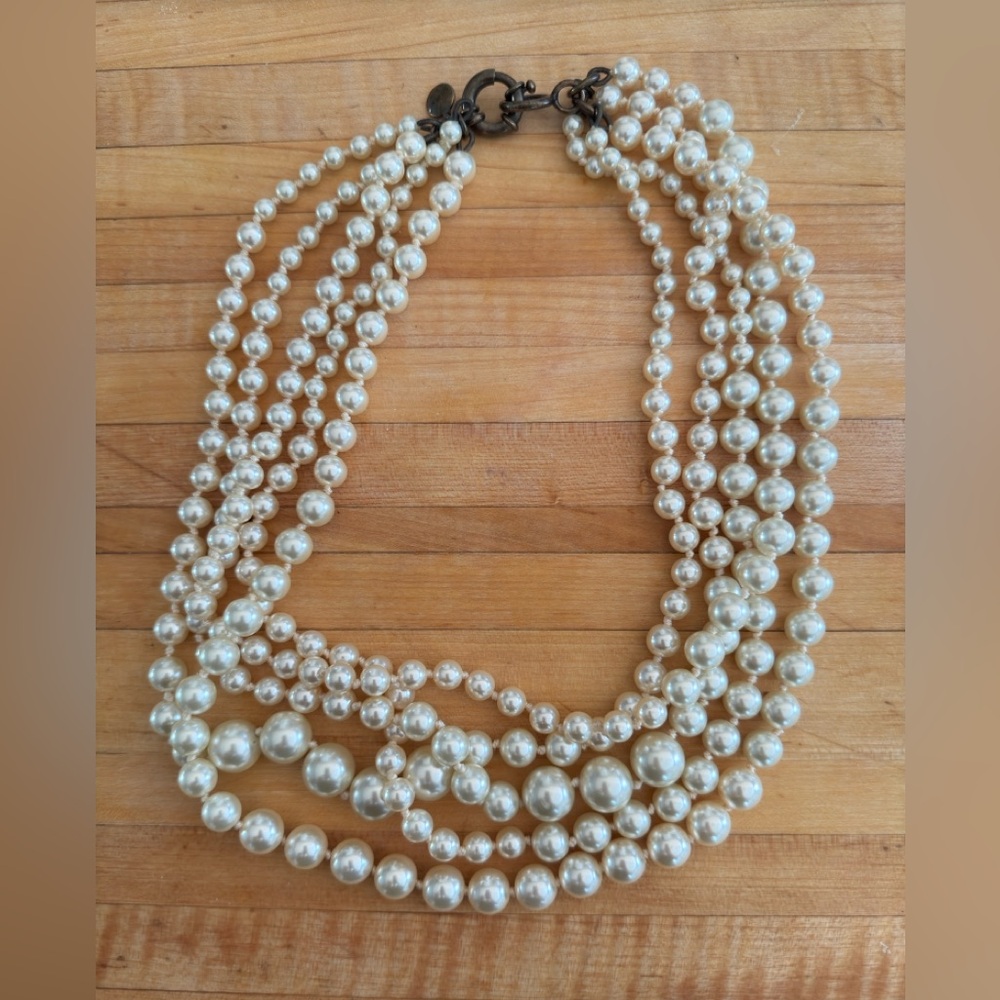 Jcrew layered pearl necklace. Only worn a few times. $28